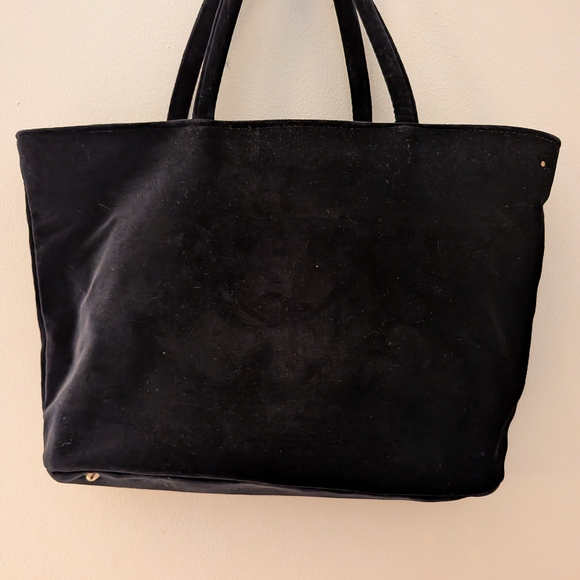 Neiman Marcus Handbags - Neiman Marcus Collection Black Velvet Tote Bag